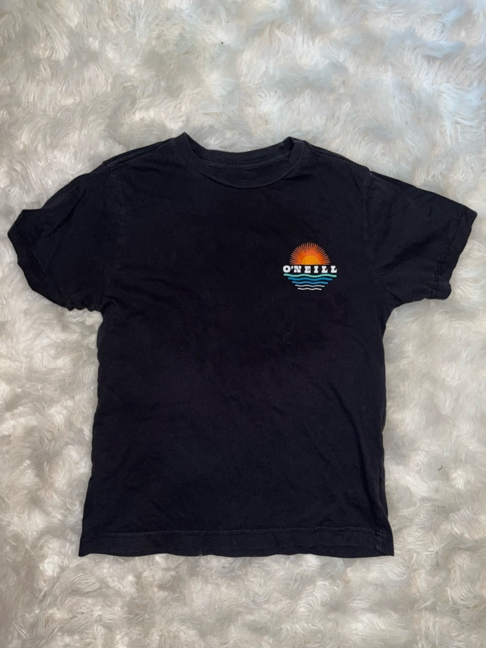 O'Neill Black Tee with Sunset Chest Graphic